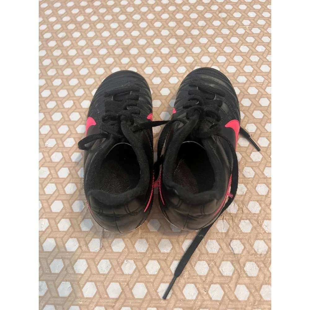 Soccer Girls Shoes Black Pink Nike Size 12c